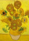 Notizbuch A5 blanko - 100 Seiten 90g/m² - Softcover Motiv Sonnenblumen Vincent van Gogh - FSC Papier
