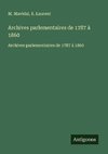 Archives parlementaires de 1787 à 1860