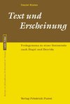 Text und Erscheinung
