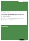 Die Analyse des Sprach- und Lesebuches deutsch.kombi 1
