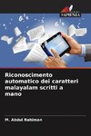 Riconoscimento automatico dei caratteri malayalam scritti a mano