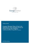Company Directors' Duty of Care in the Anthropocene: The Emerging Concept of Climate Change Due Diligence