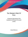 The Minister's Rule Of Duty