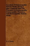 Essentials of Homoeopathic Materia Medica Being a Quiz Compend Upon the Principles of Homoeopathy, Homoeopathic Pharmacy, and Homoeopathic Materia Med