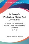 An Essay On Production, Money And Government