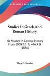 Studies In Greek And Roman History