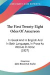 The First Twenty-Eight Odes Of Anacreon