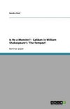 Is He a Monster? - Caliban in William Shakespeare's 'The Tempest'