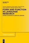 Form and Function in Language Research