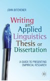 Writing an Applied Linguistics Thesis or Dissertation