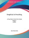 Simplicity In Preaching