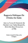 Rapports Politiques De L'Ordre De Malte