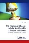 The Implementation of Stalinist Art Model in Estonia in 1945-1950