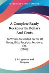 A Complete Ready Reckoner In Dollars And Cents