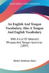 An English And Tongan Vocabulary, Also A Tongan And English Vocabulary