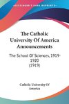 The Catholic University Of America Announcements