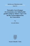 Normative Auswirkungen des Grundsatzes der Subsidiarität gemäß Artikel 23 Absatz 1 Satz 1 GG auf die Verfassungsposition der Kommunen.