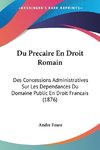 Du Precaire En Droit Romain