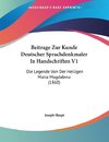 Beitrage Zur Kunde Deutscher Sprachdenkmaler In Handschriften V1