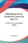 Bibliotheque De La Faculte Des Lettres De Paris V2