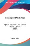 Catalogue Des Livres