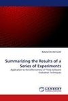 Summarizing the Results of a Series of Experiments