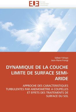 Dynamique de la couche limite de surface semi-aride