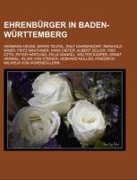 Ehrenbürger in Baden-Württemberg