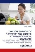 CONTENT ANALYSIS OF 'NUTRITION AND DIETETIC COMMUNICATION'' IN NEWSPAPER