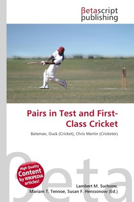 Pairs in Test and First-Class Cricket