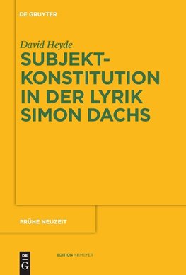 Subjektkonstitution in der Lyrik Simon Dachs