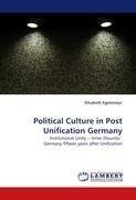 Political Culture in Post Unification Germany