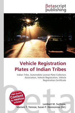 Vehicle Registration Plates of Indian Tribes