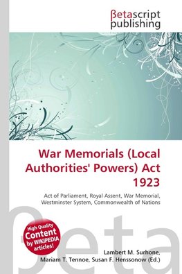 War Memorials (Local Authorities' Powers) Act 1923