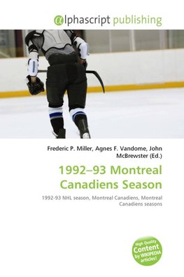 1992-93 Montreal Canadiens Season
