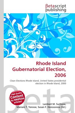 Rhode Island Gubernatorial Election, 2006