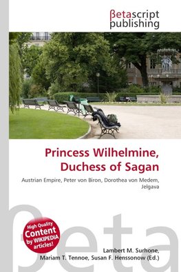 Princess Wilhelmine, Duchess of Sagan