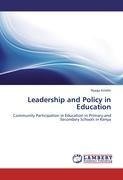 LEADERSHIP AND POLICY IN EDUCATION
