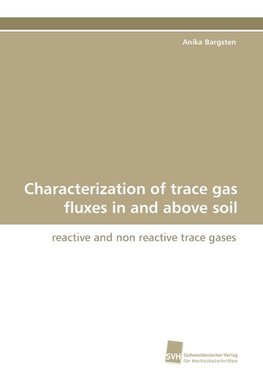 Characterization of trace gas fluxes in and above soil