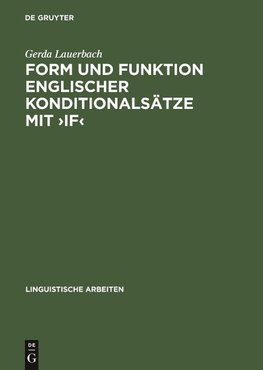Form und Funktion englischer Konditionalsätze mit ¿if¿