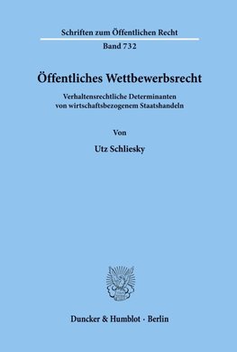 Öffentliches Wettbewerbsrecht.