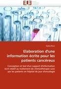 Elaboration d'une information écrite pour les patients cancéreux