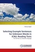 Selecting Example Sentences for Unknown Words in ICALL Reading Texts