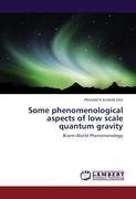 Some phenomenological aspects of low scale quantum gravity