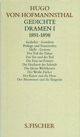 Gedichte, Dramen I (1891 - 1898)