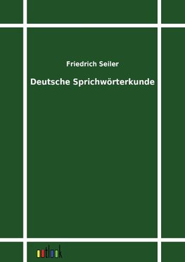 Deutsche Sprichwörterkunde