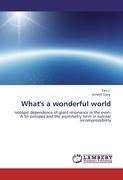 What's a wonderful world