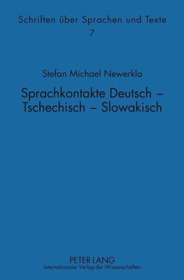 Sprachkontakte Deutsch - Tschechisch -- Slowakisch