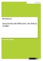 Interpretation des Eddatextes "Der Seherin Gesicht"
