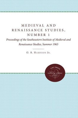 Medieval and Renaissance Studies, Number 1
